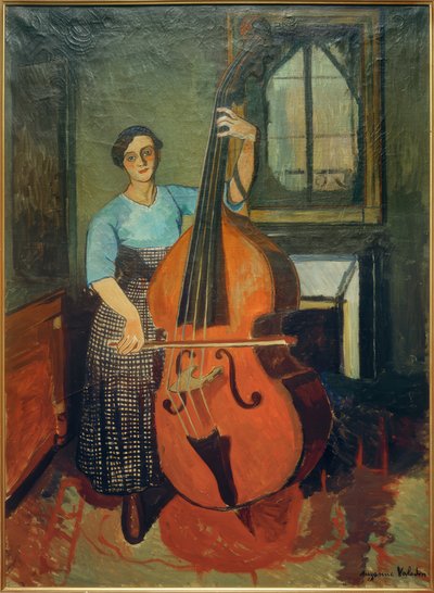 kontrbas olan kadın by Marie Clementine (Suzanne) Valadon