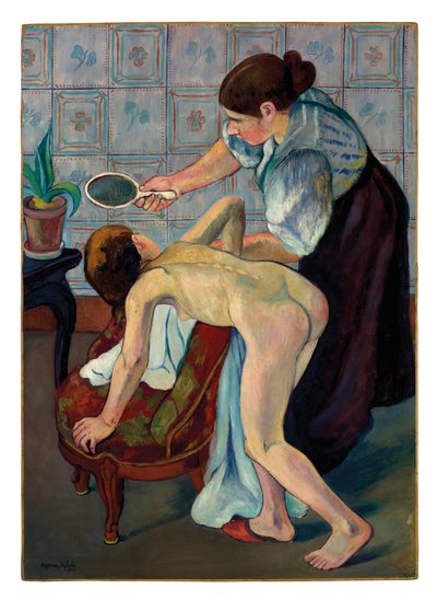 Aynadaki küçük kız by Suzanne Valadon