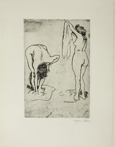 İki Kadın Kendilerini Kurutuyor by Suzanne Valadon