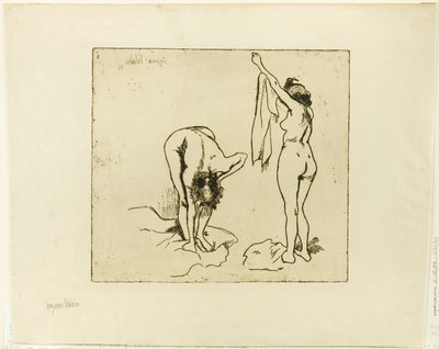 İki Kadın Kendilerini Kurutuyor by Suzanne Valadon