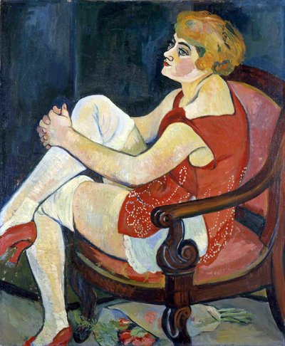 Beyaz çoraplı kadın, 1924. by Suzanne Valadon