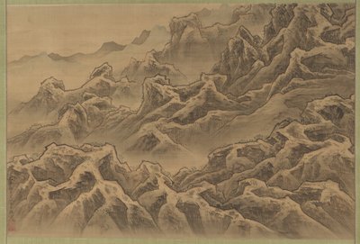 Dağlar ve Dağ Geçidi by Suzuki Fuyō