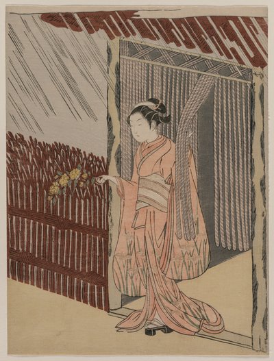 Pembe Giyen Kız, 1766. by Suzuki Harunobu