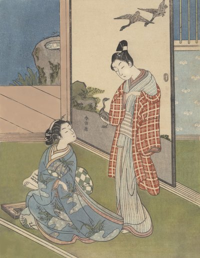 Mektup Yazan Kız, 18. yüzyıl., 18. yüzyıl. by Suzuki Harunobu