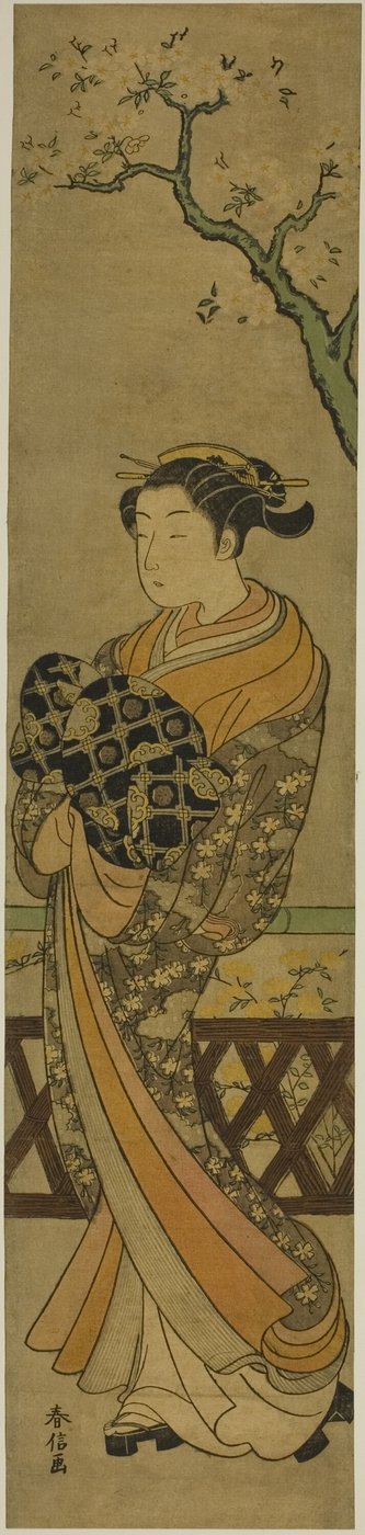 Kiraz Ağacının Altında Nezaket Geçidi by Suzuki Harunobu
