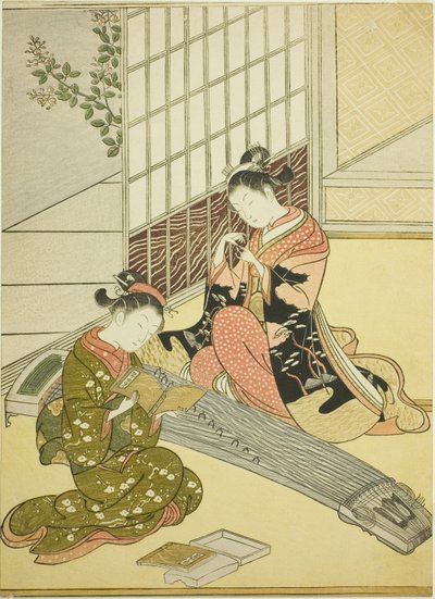 Koto Köprülerinin Azalan Kazları (Kotoji no rakugan), "Salondan Sekiz Görünüm (Zashiki hakkei)" serisinden by Suzuki Harunobu