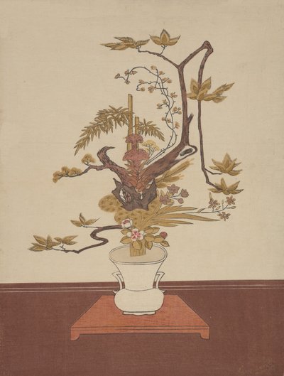 Ike-no-bo Tarzında Ike Bana Çiçek Aranjmanı, muhtemelen 1765., muhtemelen 1765. by Suzuki Harunobu