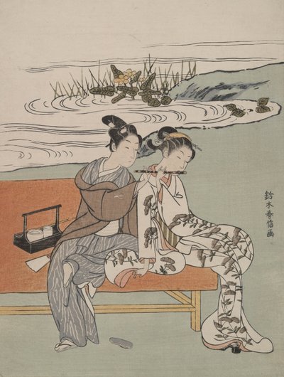 imparator X U An Zong ve yang GUI olmayan parodisi by Suzuki Harunobu