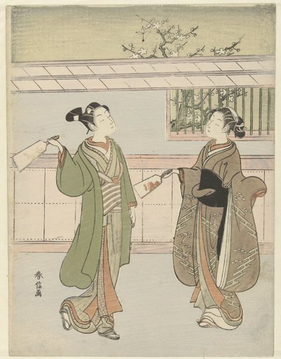 raketle oynamak by Suzuki Harunobu