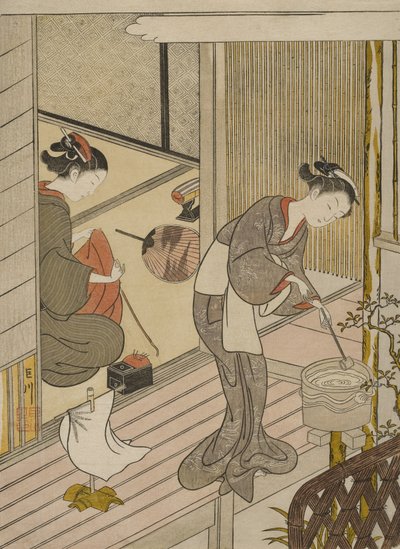 Havlu Askısının Dönüş Yelkenleri by Suzuki Harunobu