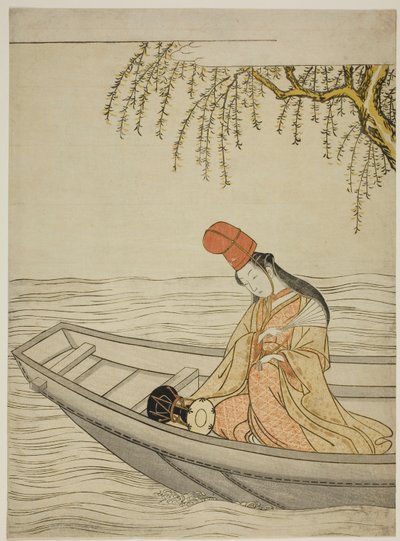 White Boshi Danse r üyesi Asazuma Boa t by Suzuki Harunobu