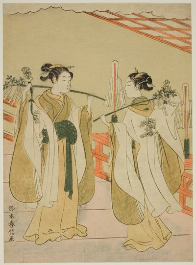 Sh hattı her alanın dalga planı d ilk grup Yushima Tenjin Sh hattında yeni g by Suzuki Harunobu