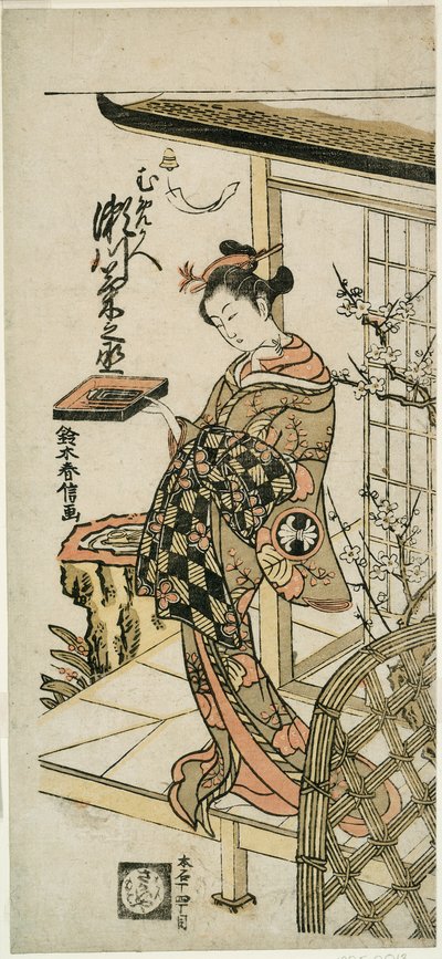 Aktör Segawa Kikunojo II, "Hiragana Seisuiki" oyununda fahişe Umegae olarak Ichimura Tiyatrosu