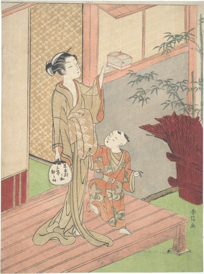 Kafesteki Çekirgeler by Suzuki Harunobu