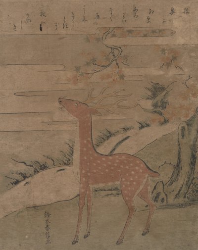 Geyik Çığlığı, yak. 1760., yaklaşık 1760. by Suzuki Harunobu
