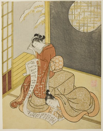 Aşk mektubu by Suzuki Harunobu