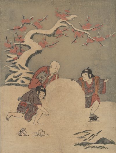 Kar Topu, 1770., 1770. by Suzuki Harunobu