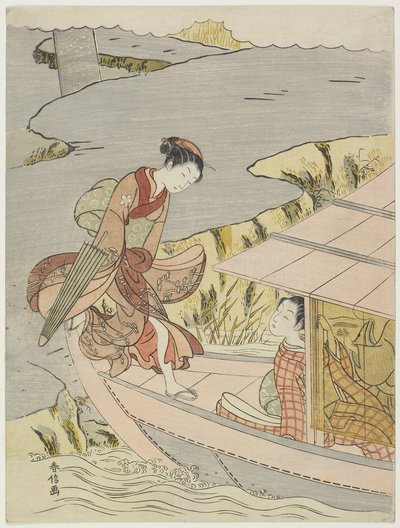 Tekneye Binen Kadın, c. 1767 by Suzuki Harunobu