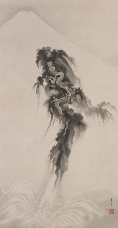 Rising Dragon ve Mt. Fuji by Suzuki Kiitsu