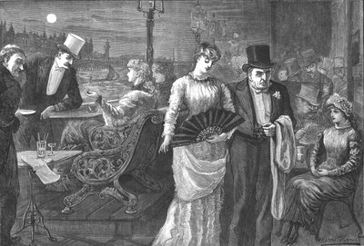 Avam Kamarası Terasında Bir Yaz Gecesi, Westminster Sarayı, 1881 by Swain