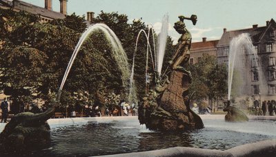 Stockholm: Fontanen "Tors Fiske" (renkli fotoğraf) by Swedish Photographer