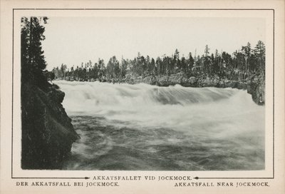 İsveç: Jockmock yakınlarındaki Akkatsfall (b/w fotoğraf) by Swedish Photographer