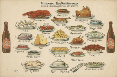 İsveçli smorgasbord (renkli taş) by Swedish School