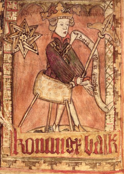 Magnus Eriksson (1319-64) c.1450 Ulusal Hukuk Kodlarından adalet dağıtan Kral by Swedish School
