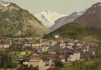 Bernese Oberland: Interlaken, toplam görünüm (renkli fotoğraf) by Swiss Photographer