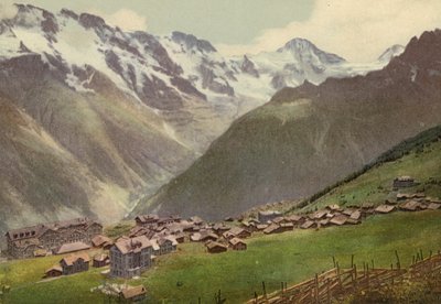 Bernese Oberland: Mürren, toplam görünüm (renkli fotoğraf) by Swiss Photographer