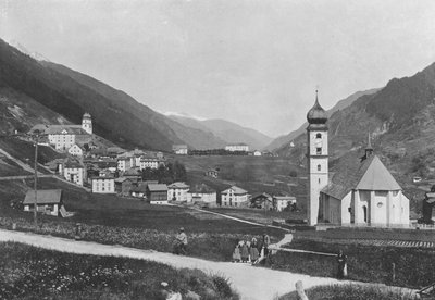 Disentis, Genel görünüm (s/b fotoğraf) by Swiss Photographer