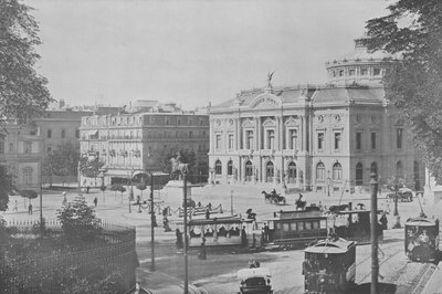 Cenevre, Place Neuve ve Tiyatro (s/b fotoğraf) by Swiss Photographer