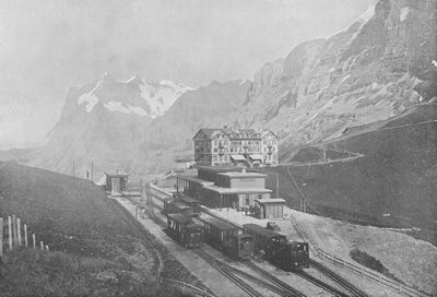 Petite Scheidegg et le Wetterhorn (s/b fotoğraf) by Swiss Photographer