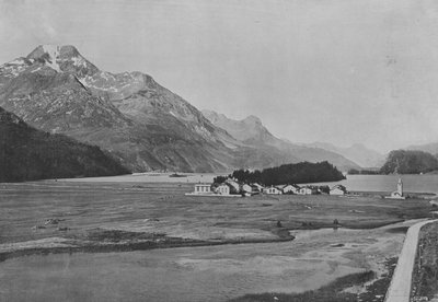 Sils et le Piz della Margna (s / b fotoğraf) by Swiss Photographer