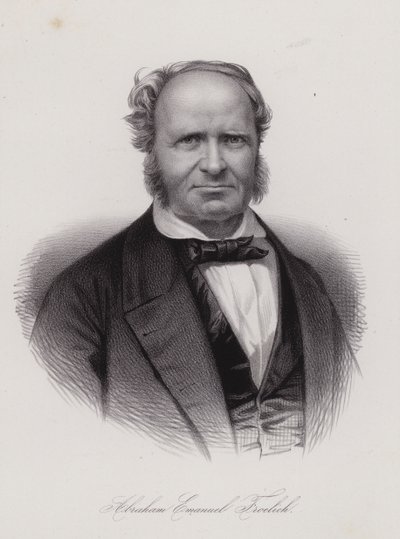 Abraham Emanuel Frohlich, İsviçreli şair (gravür) by Swiss School