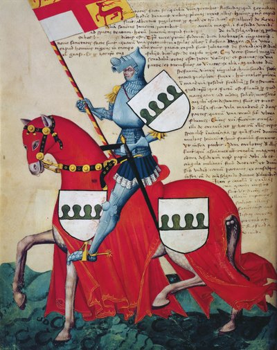 Carlotto Capodilista dei Transelgaldi (parşömen üzerinde tempera) by Swiss School