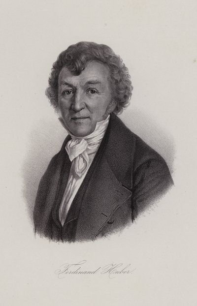Ferdinand Huber, İsviçreli besteci (gravür) by Swiss School