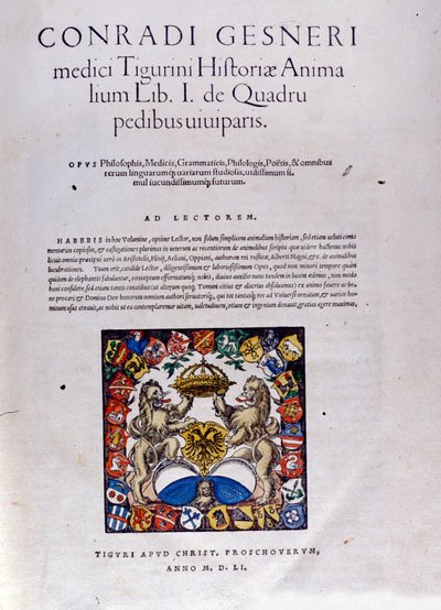 Conrad Gesner tarafından yazılan 