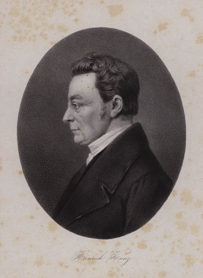 Heinrich Kunz, İsviçreli tekstil üreticisi (gravür) by Swiss School