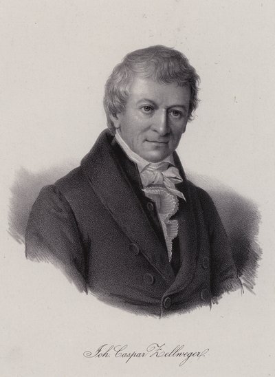 Johann Caspar Zellweger, İsviçreli tekstil girişimcisi ve hayırsever (gravür) by Swiss School