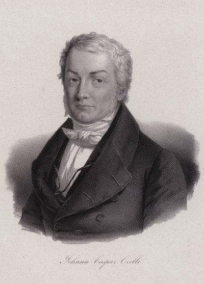 Johann Caspar von Orelli, İsviçreli klasik bilim adamı (gravür) by Swiss School