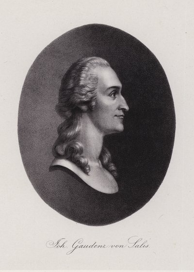 Johann Gaudenz von Salis-Seewis, İsviçreli şair (gravür) by Swiss School