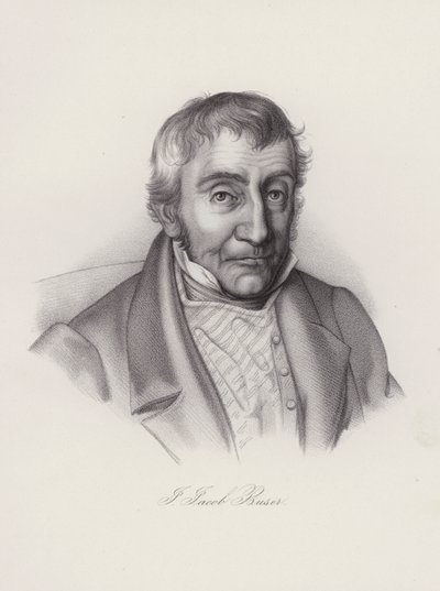 Johann Jakob Buser, İsviçreli politikacı (gravür) by Swiss School