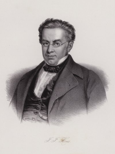 Johann Jakob Hess, İsviçreli hukukçu ve politikacı (gravür) by Swiss School