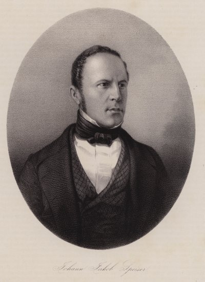 Johann Jakob Speiser, İsviçreli tekstil tüccarı, bankacı ve politikacı (gravür) by Swiss School