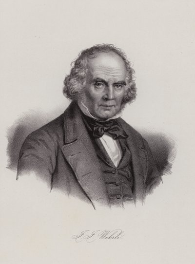 Johann Jakob Wehrli, İsviçreli eğitimci (gravür) by Swiss School