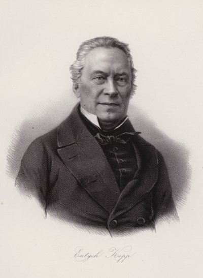 Joseph Eutych Kopp, İsviçreli tarihçi, şair ve politikacı (gravür) by Swiss School