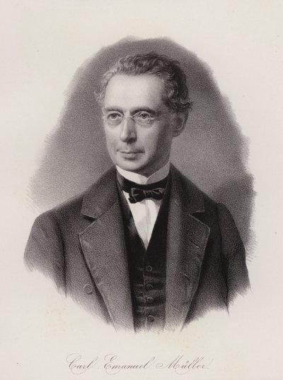 Karl Emanuel Muller, İsviçreli inşaat mühendisi ve politikacı (gravür) by Swiss School
