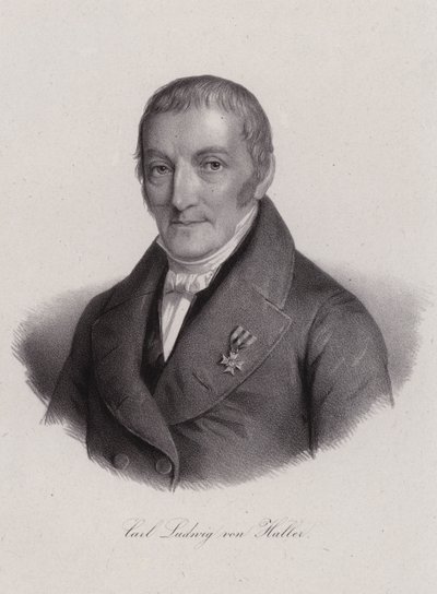Karl Ludwig von Haller, İsviçreli hukukçu (gravür) by Swiss School