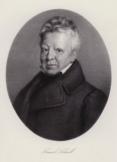 Samuel Ludwig Schnell, İsviçreli avukat (gravür) by Swiss School